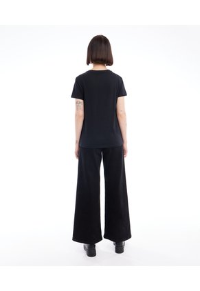 Camiseta Holgada Con Screen Especial  Para Mujer Negro Seven Seven