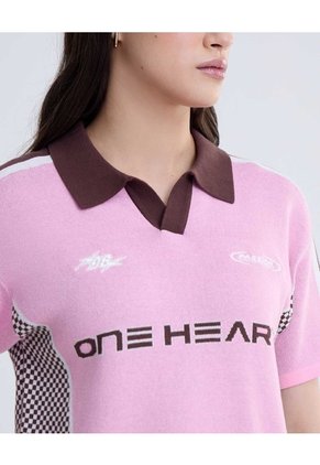 Camiseta Cuello Polo En Tejido Unisex Rosado Seven Seven