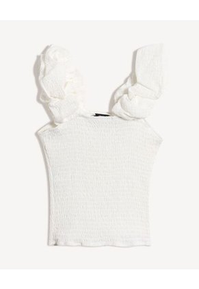 Blusa Para Mujer Manga Corta Color Crudo Marca Seven Seven #28124105