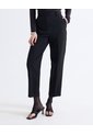 Pantalón Capri Pinzas Tiro Alto Ajustado  Para Mujer Negro Seven Seven de Seven Seven