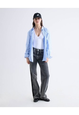 Jean Straight Gris  Para Mujer Gris Seven Seven Seven Seven