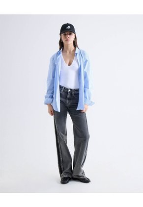 Jean Straight Gris Para Mujer Gris Seven Seven