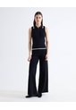 Top Polo Sin Mangas Cremallera Bicolor  Para Mujer Negro Seven Seven de Seven Seven