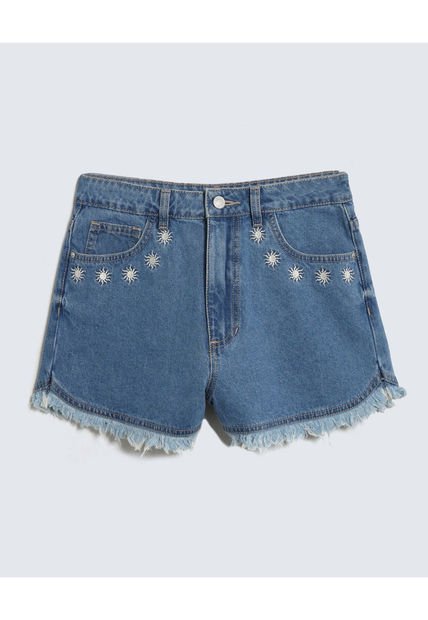 Short Para Mujer  Color Azul Medio Marca Seven Seven #28191020
