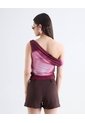 Top Un Hombro Drapeado Print Degradado  Para Mujer Rosa Seven Seven de Seven Seven