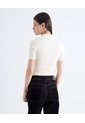 Top Tejido Polo Botonadura Manga Corta  Para Mujer Marfil Seven Seven de Seven Seven