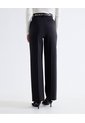 Pantalón Recto Pinza Frontal Tiro Alto  Para Mujer Negro Seven Seven de Seven Seven