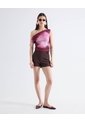 Top Un Hombro Drapeado Print Degradado  Para Mujer Rosa Seven Seven de Seven Seven