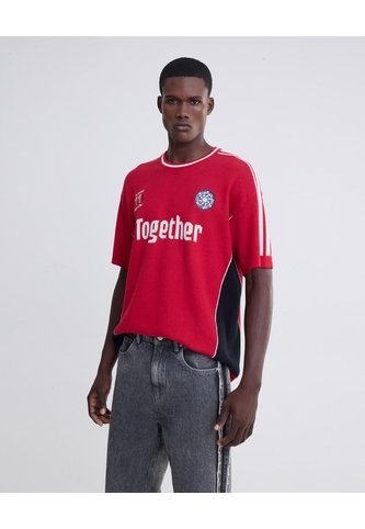 Camiseta Jacquard Deportiva  Unisex Rojo Seven Seven Seven Seven