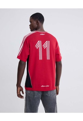 Camiseta Jacquard Deportiva  Unisex Rojo Seven Seven