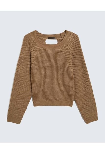 Saco Para Mujer Cuello Redondo Color Cafe Claro Marca Seven Seven #28330660