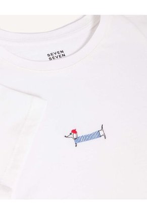 Camiseta Para Mujer Manga Corta Cuello Redondo Color Crudo Marca Seven Seven #28096548