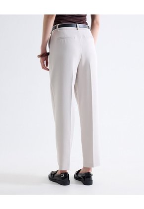 Pantalón Slim Pinza Tiro Alto Tobillero  Para Mujer Gris Seven Seven