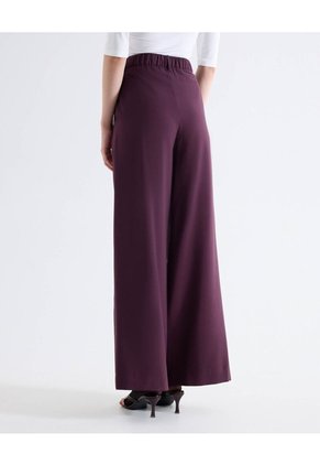 Pantalón Wide Leg Tiro Alto Con Vuelo Para Mujer Café Seven Seven