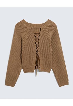 Saco Para Mujer Cuello Redondo Color Cafe Claro Marca Seven Seven #28330660