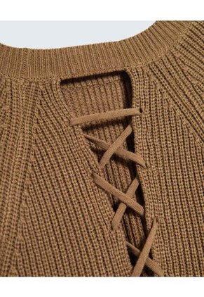 Saco Para Mujer Cuello Redondo Color Cafe Claro Marca Seven Seven #28330660