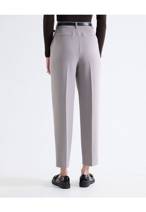 Pantalón Wide Leg Tiro Alto Con Vuelo Para Mujer Gris Seven Seven
