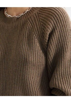 Saco Para Mujer Cuello Redondo Color Cafe Claro Marca Seven Seven #28330660