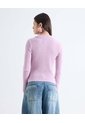 Cardigan Bouclé Cuello Resort Cremallera  Para Mujer Rosa Seven Seven de Seven Seven