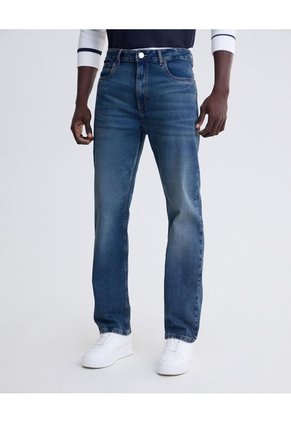 Jean Regular Azul Medio Para Hombre Azul Seven Seven