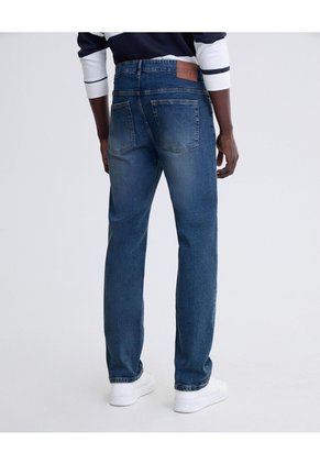 Jean Regular Azul Medio Para Hombre Azul Seven Seven