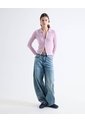 Cardigan Bouclé Cuello Resort Cremallera  Para Mujer Rosa Seven Seven de Seven Seven