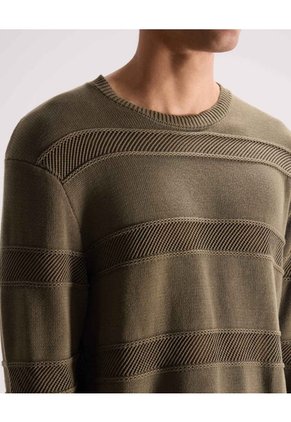 Saco Tejido Con Diseño Texturizado  Para Hombre Verde Seven Seven