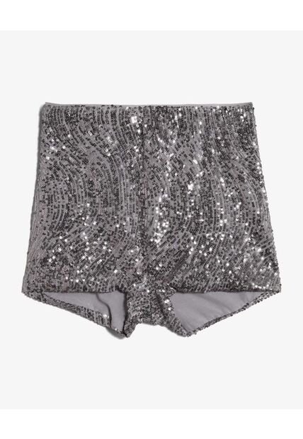 Short Para Mujer Multiusos Plano Color Plata Marca Seven Seven #28191111