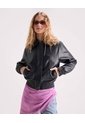 Chaqueta Con Cuello Clásico  Para Mujer Negro Seven Seven de Seven Seven