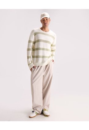 Saco Tejido Con Diseño En Franjas Para Hombre Marfil Seven Seven