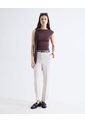 Top Sin Mangas Nudo Hombro Escote Bote  Para Mujer Café Seven Seven de Seven Seven