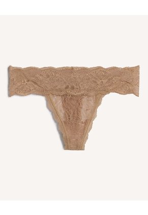 Set X3 Tangas Brasileras De Encaje X3 Para Mujer Café Seven Seven