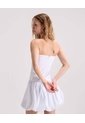 Vestido Strappless Encauchado  Para Mujer Blanco Seven Seven de Seven Seven