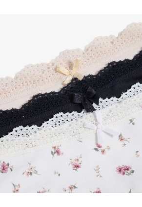 Set X3 Cacheteros Texturizados X3 Para Mujer Marfil Seven Seven