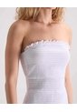 Vestido Strappless Encauchado  Para Mujer Blanco Seven Seven de Seven Seven