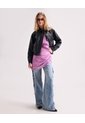 Chaqueta Con Cuello Clásico  Para Mujer Negro Seven Seven de Seven Seven