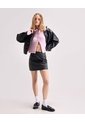 Chaqueta Pu Cuello Alto  Para Mujer Negro Seven Seven de Seven Seven
