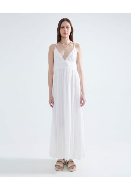 Vestido Para Mujer Manga Sisa Color Blanco Marca Seven Seven #28171282