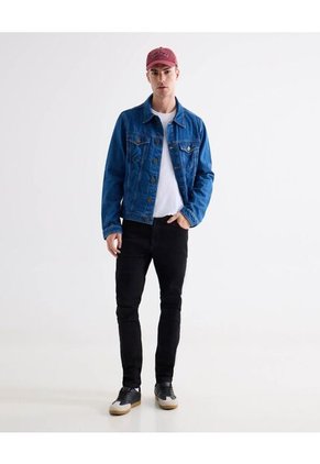 Chaqueta Para Hombre Trucker Color Azul Medio Marca Seven Seven #45080375