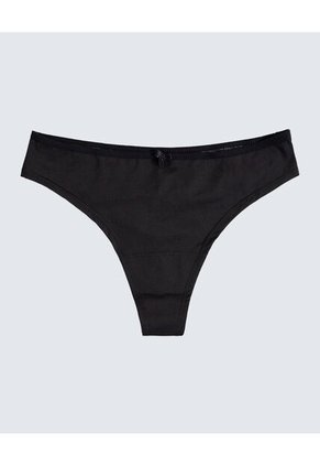 Panty Para Mujer Tanga Color Negro Marca Seven Seven #28800095