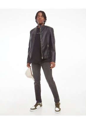 Chaqueta Para Hombre Pu Color Negro Marca Seven Seven #45080378