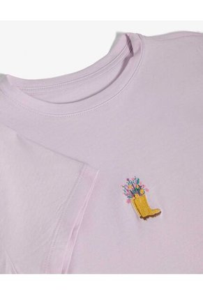 Camiseta Para Mujer Manga Corta Cuello Redondo Color Rosado Marca Seven Seven #28096550