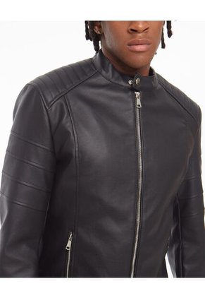 Chaqueta Para Hombre Pu Color Negro Marca Seven Seven #45080378