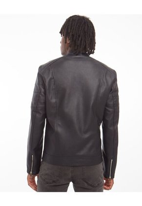 Chaqueta Para Hombre Pu Color Negro Marca Seven Seven #45080378