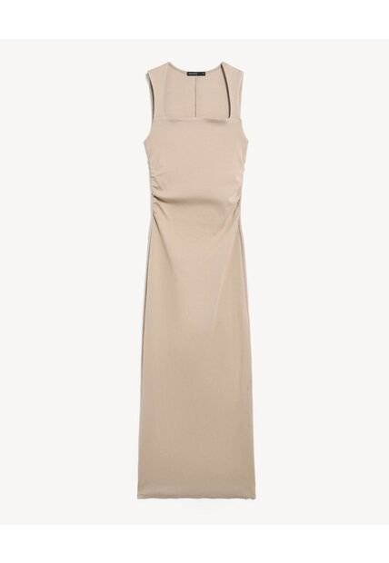 Vestido Para Mujer M/Sisa Medio Color Beige Marca Seven Seven #28171482