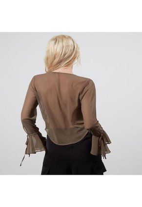 Blusa Para Mujer Manga Larga Color Verde  Marca Seven Seven #28123852