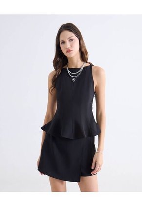 Blusa Para Mujer Manga Sisa Color Negro Marca Seven Seven #28124117