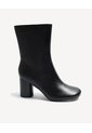 Botines Tacón Negro  Para Mujer Negro Seven Seven de Seven Seven