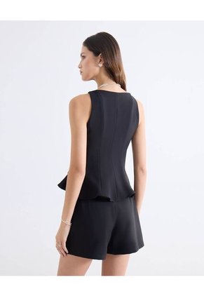 Blusa Para Mujer Manga Sisa Color Negro Marca Seven Seven #28124117