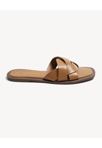 Sandalias Cruzadas  Para Mujer Camel Seven Seven Seven Seven
